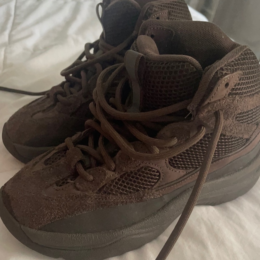 Yeezys. Idid cut the elastic part on the inside because they were hard to put on